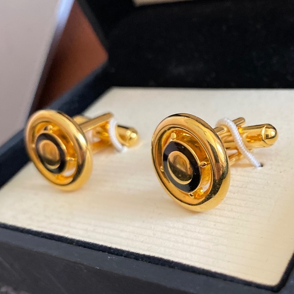 Cufflinks Vintage RBM Collection Black & Gold - Picture 3 of 8